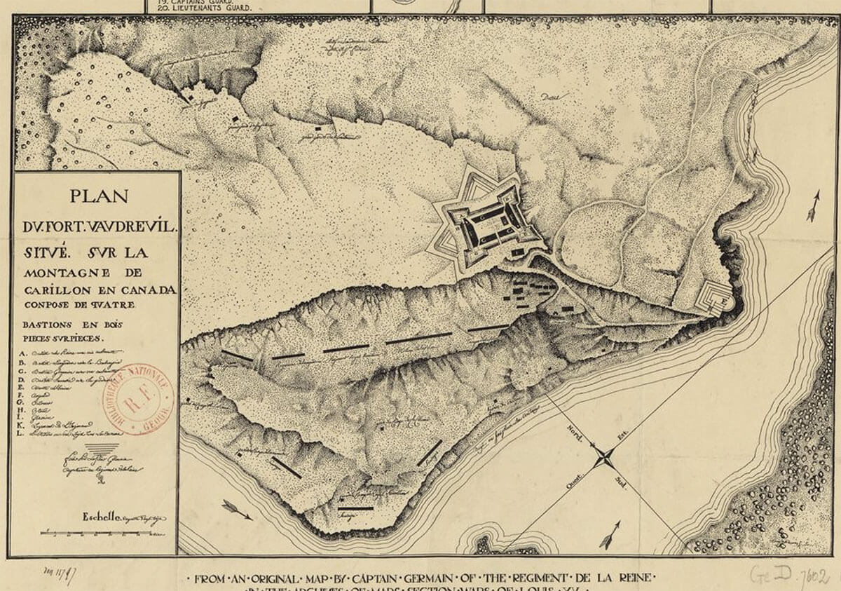 map fort Vaudreuil Carillon
